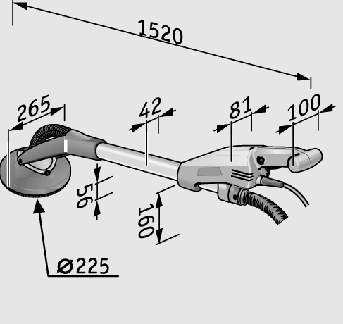 Flextools Giraffe GE 5 Wand- und Deckenschleifer + Schleifpapier