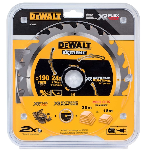 DeWalt XR Extreme Runtime Kreissägeblatt | 190/30 mm | 24 WZ/FZ