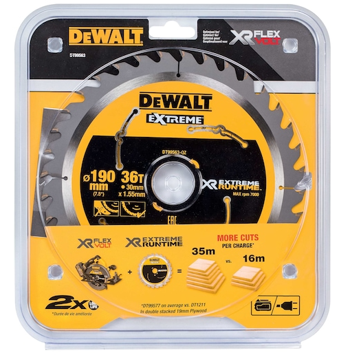 DeWalt XR Extreme Runtime Kreissaegeblatt | 190/30mm | 36WZ/FZ