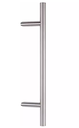 Hermat Edelstahl Haustürbeschlag 1000mm komplett / Stossgriff Klinke Rosette