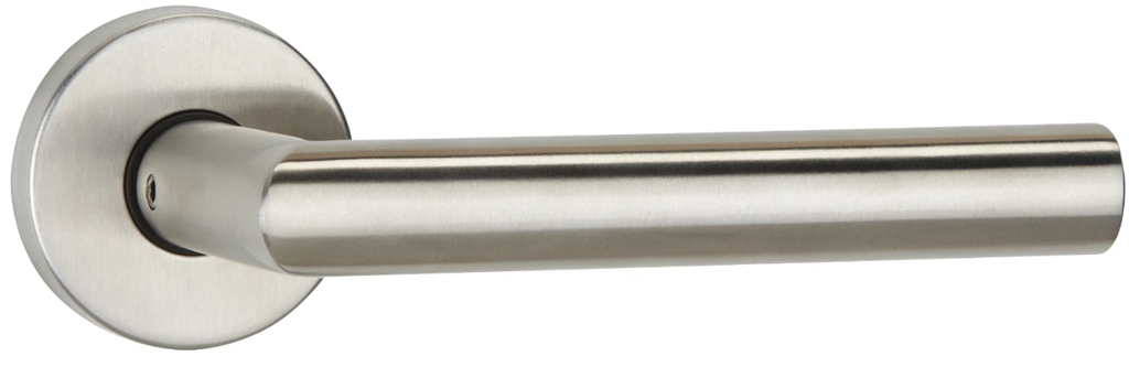 Hermat Edelstahl Haustürbeschlag 1000mm komplett / Stossgriff Klinke Rosette