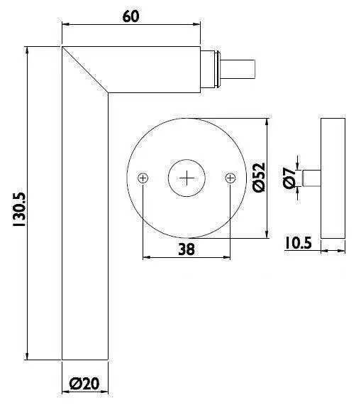 Hermat Edelstahl Haustürbeschlag | 1500 mm komplett