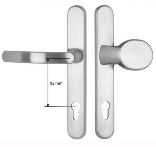 Schmalrahmen Drückergarnitur 1955 Wechselgarnitur inkl. Befestigungsmaterial f. Türstärke 64-70mm