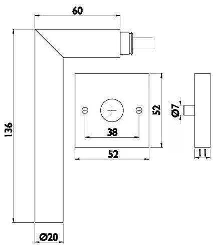 Hermat Haustürbeschlag | Ziehschutzrosette | DIN LINKS