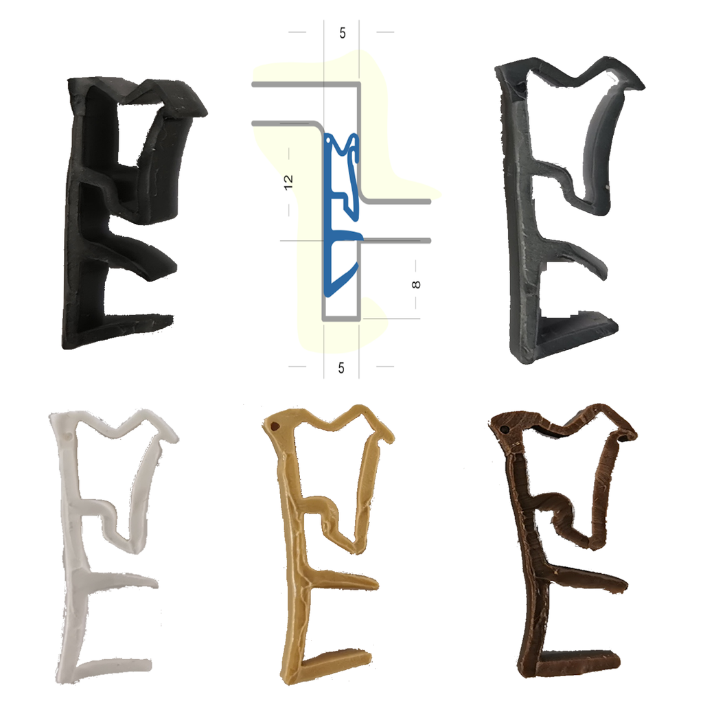 1 m Primo Flügelfalzdichtung ACF5000 | Falzhöhe 12 mm | Nutbreite 5 mm