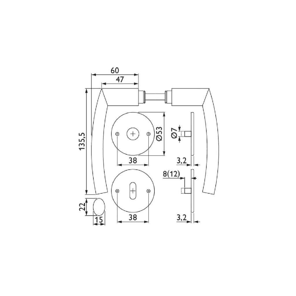 Neu_HERMAT Flach-CLIP Garnitur BASIC 07 | Edelstahl matt