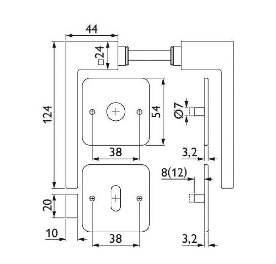 TestKK_HERMAT Flach-CLIP Garnitur WEST | Classic Black