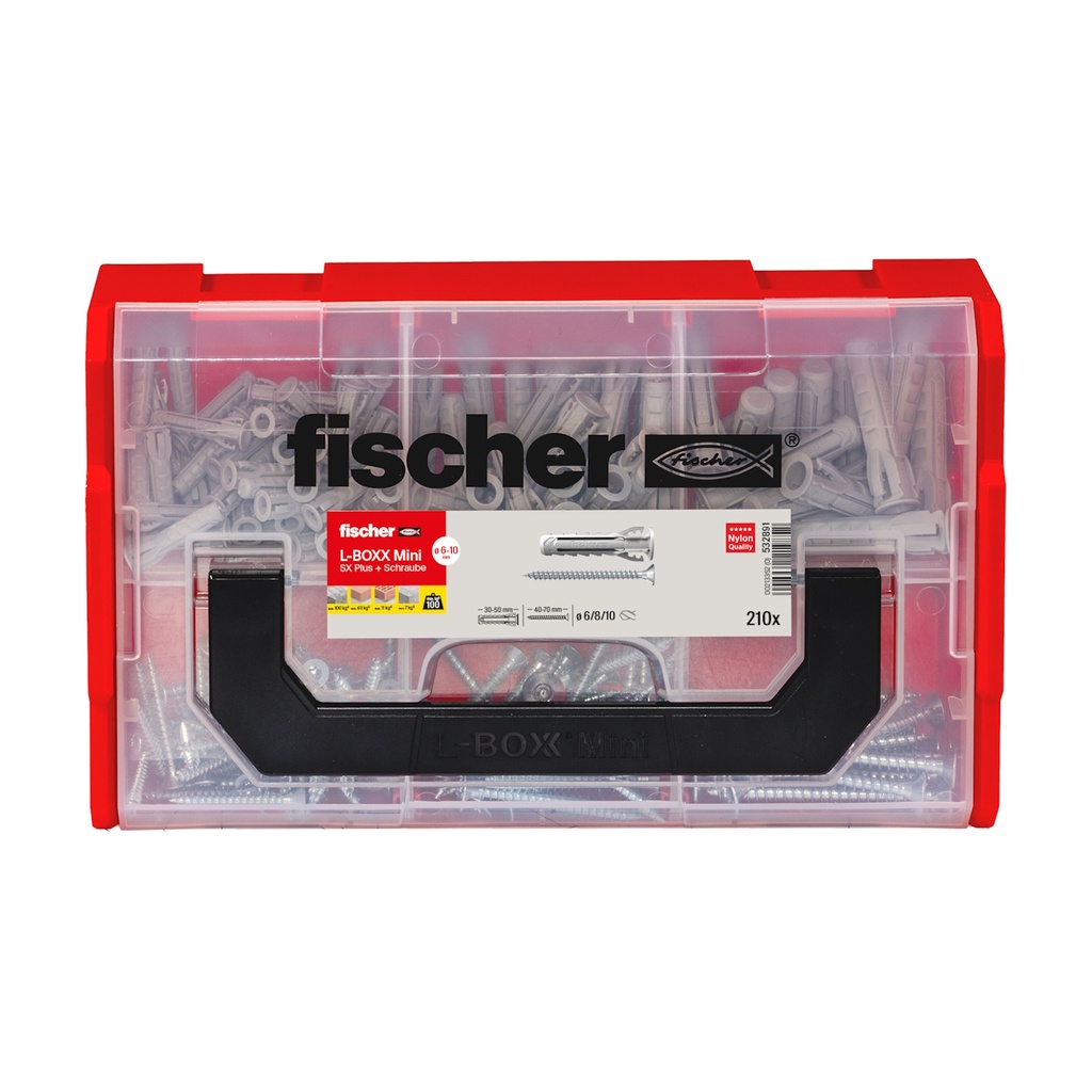 FISCHER Dübelbox L-BOXX mini DuoPower + Schraube