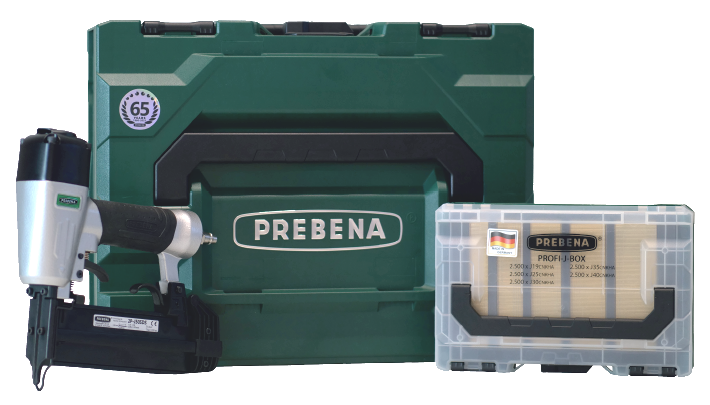 Aktionsset Prebena Stauchkopfnagler 2P-J50SDS-SE, inkl. Profi-J-Box und metaBOX