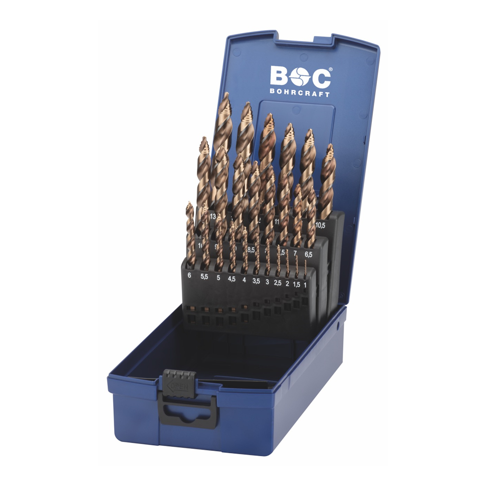BOHRCRAFT TURBO STEP | INOX | 25-tlg. Spiralbohrer-Satz