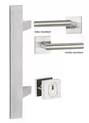 [70000738508022GK-6-4R_3] Hermat Haustürbeschlag | Ziehschutzrosette | DIN RECHTS