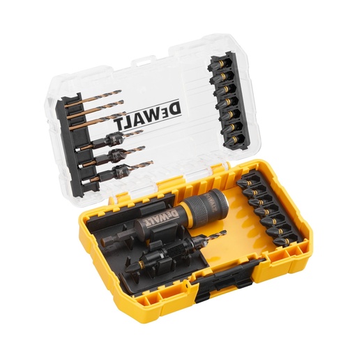 [72403DT70779T] DeWalt Schnellwechsel-Set 24 tlg. Bohrer und Bits