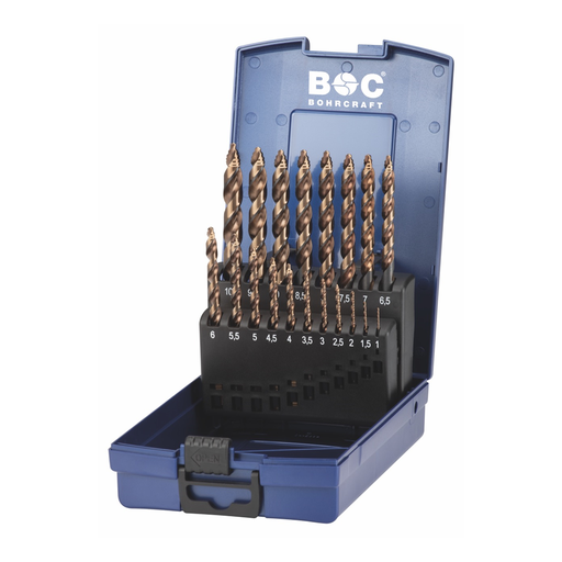 [7020812031330019] BOHRCRAFT TURBO STEP | INOX | 19-tlg. Spiralbohrer-Satz