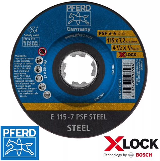 PFERD Schruppscheiben PSF STEEL X-LOCK