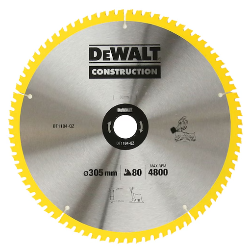 [72403DT1184] DeWalt Kreissägeblatt | 305 / 30 mm | 80 WZ